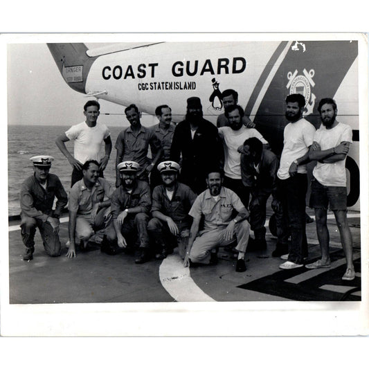 c1970 Original Photograph USCG Coast Guard Staten Island Group Shot 8x10 AD6-4