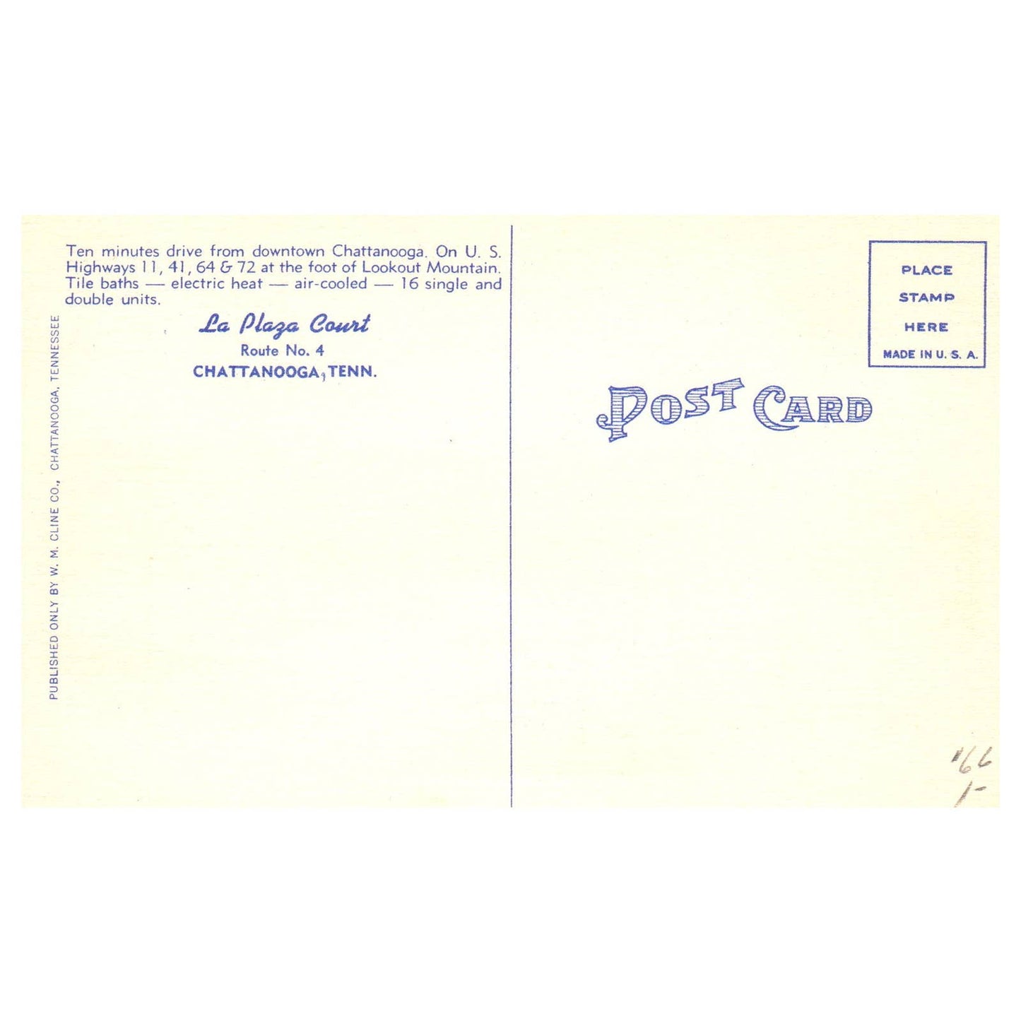 La Plaza Court at Lookout Mountain Chattanooga Tennessee - Postcard TJ8-1