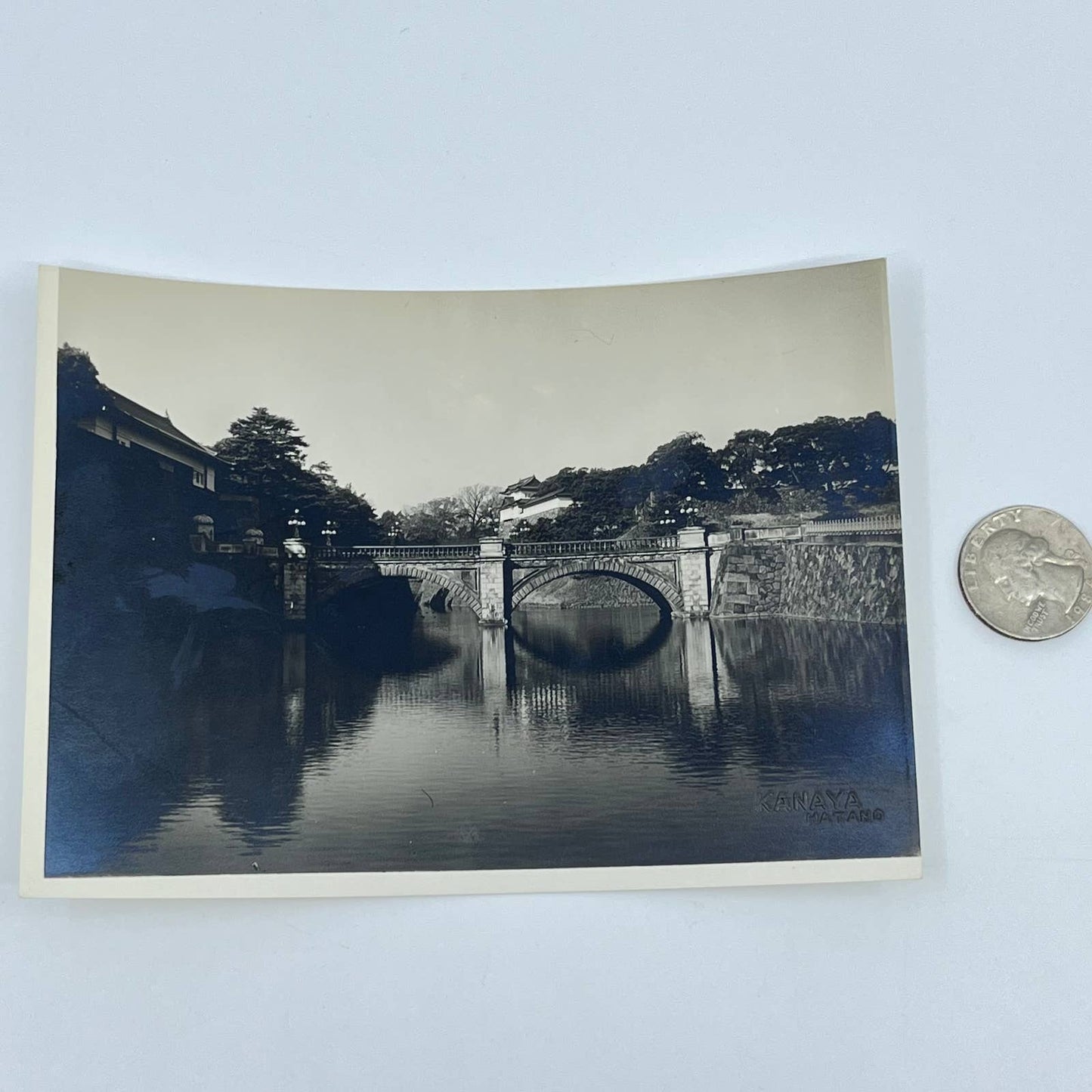 1940s Original WWII Era Photograph Nijubashi Bridge, Tokyo Japan 4x6” SC5