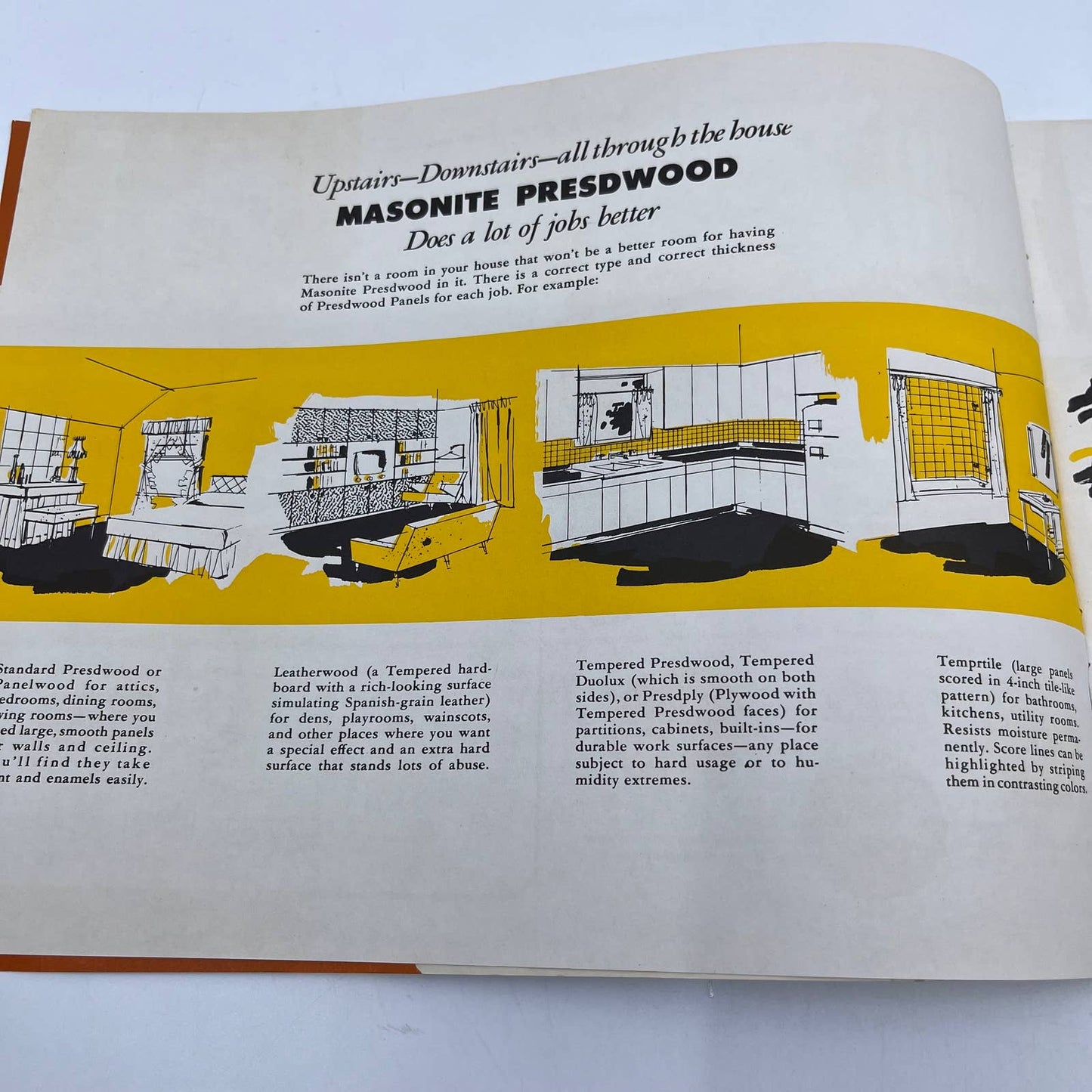 1950s MCM Masonite Presdwood Idea Book Advertising Booklet Brochure TH8