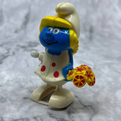 Vintage Smurfette Smurfs Wind-Up Toy(1982 Galoob) WORKS SF1