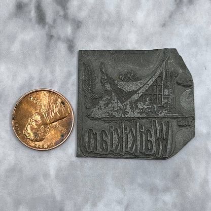 Vintage Printing Letterpress Printers Block Plate The Waikikian SE833
