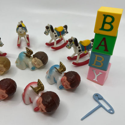 1975 Wilton Baby Shower Gender Reveal Party Cake Topper Set 15 Pieces TB5