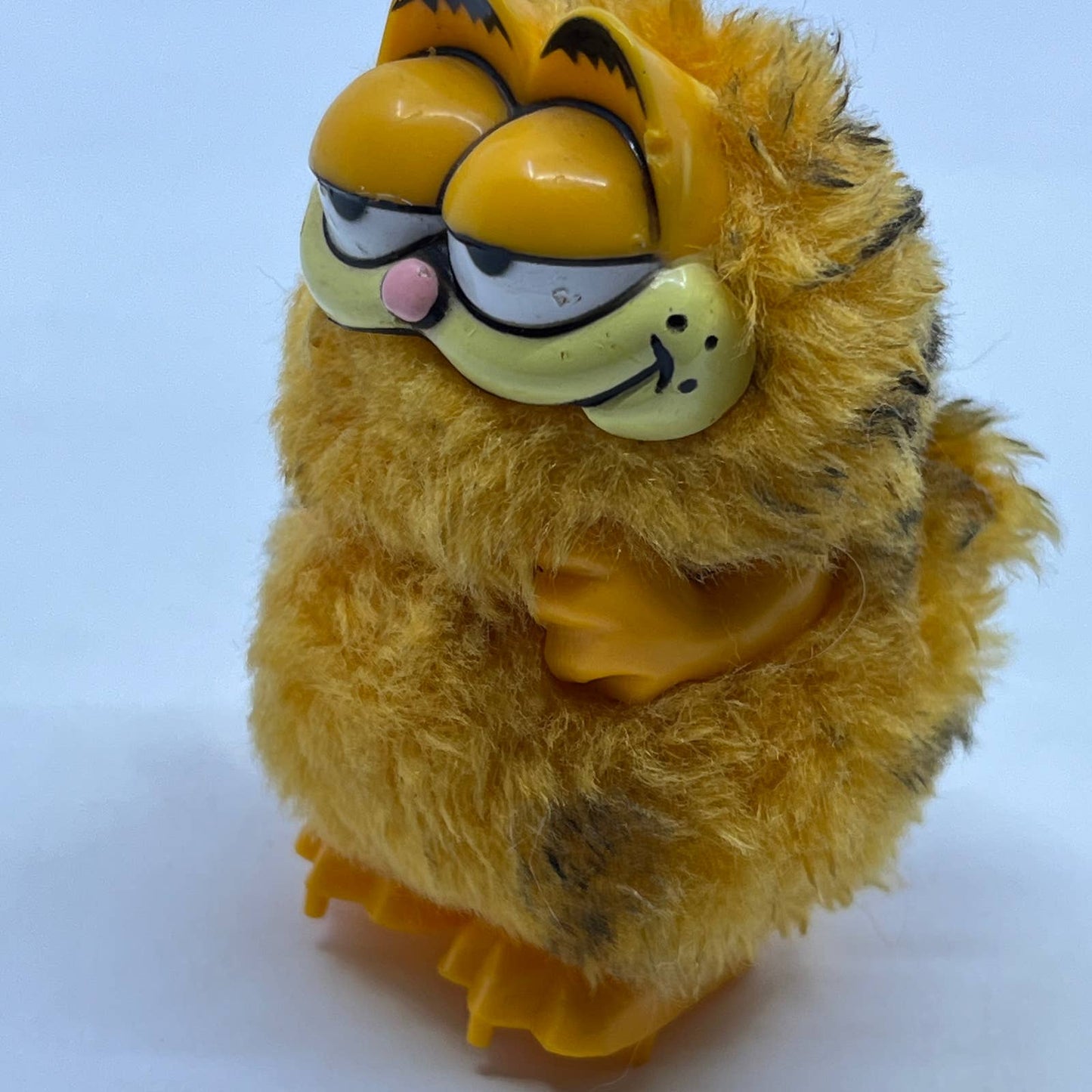 1981 Wind Up Toy Kate's Meow Fuzzy GARFIELD Taiwan 3" WORKS TH7