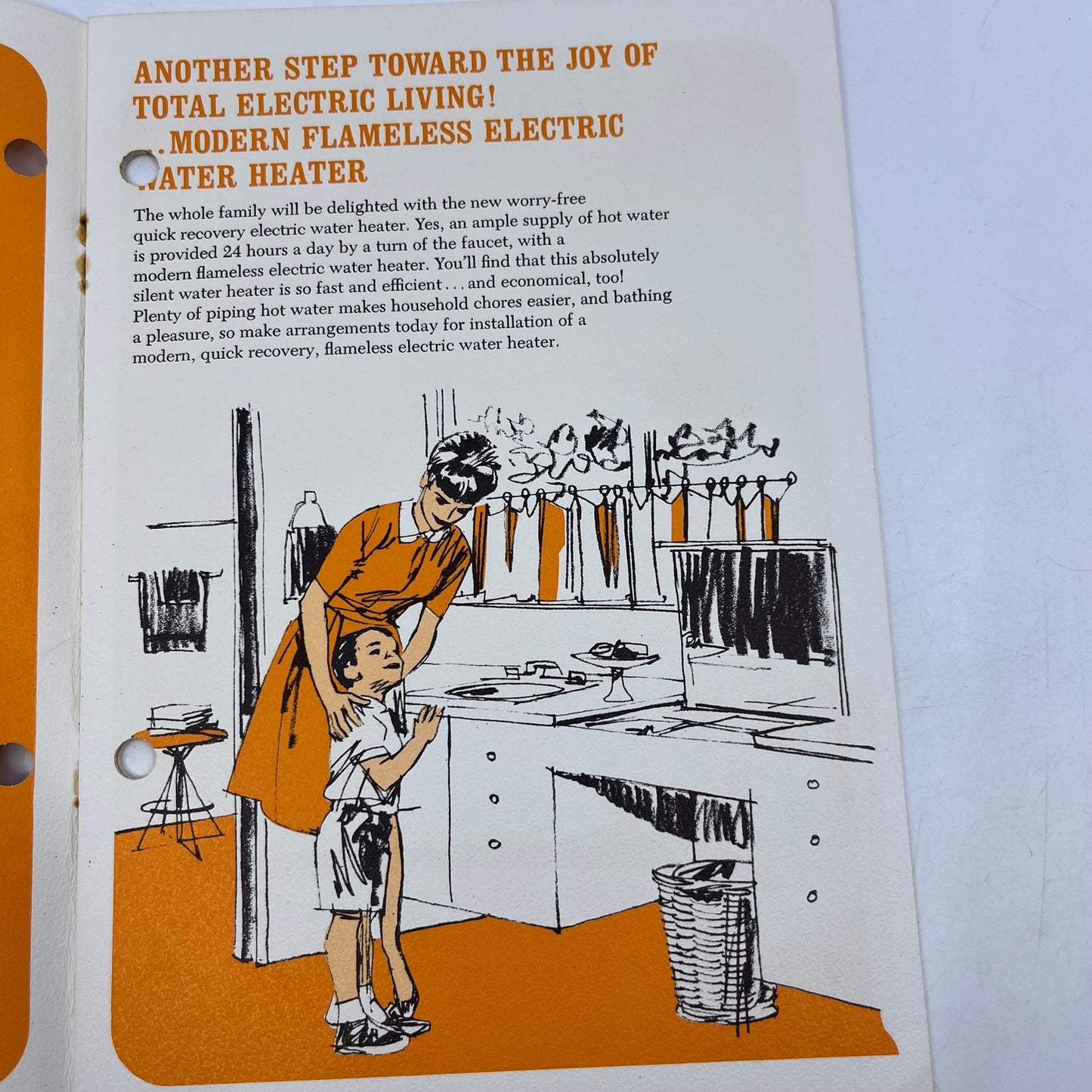 1960s Flameless Quick Recovery Electric Water Heater Booklet Brochure V39-1