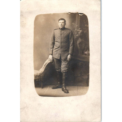 Antique Postcard RPPC WWI Italian Soldier in Uniform SE8