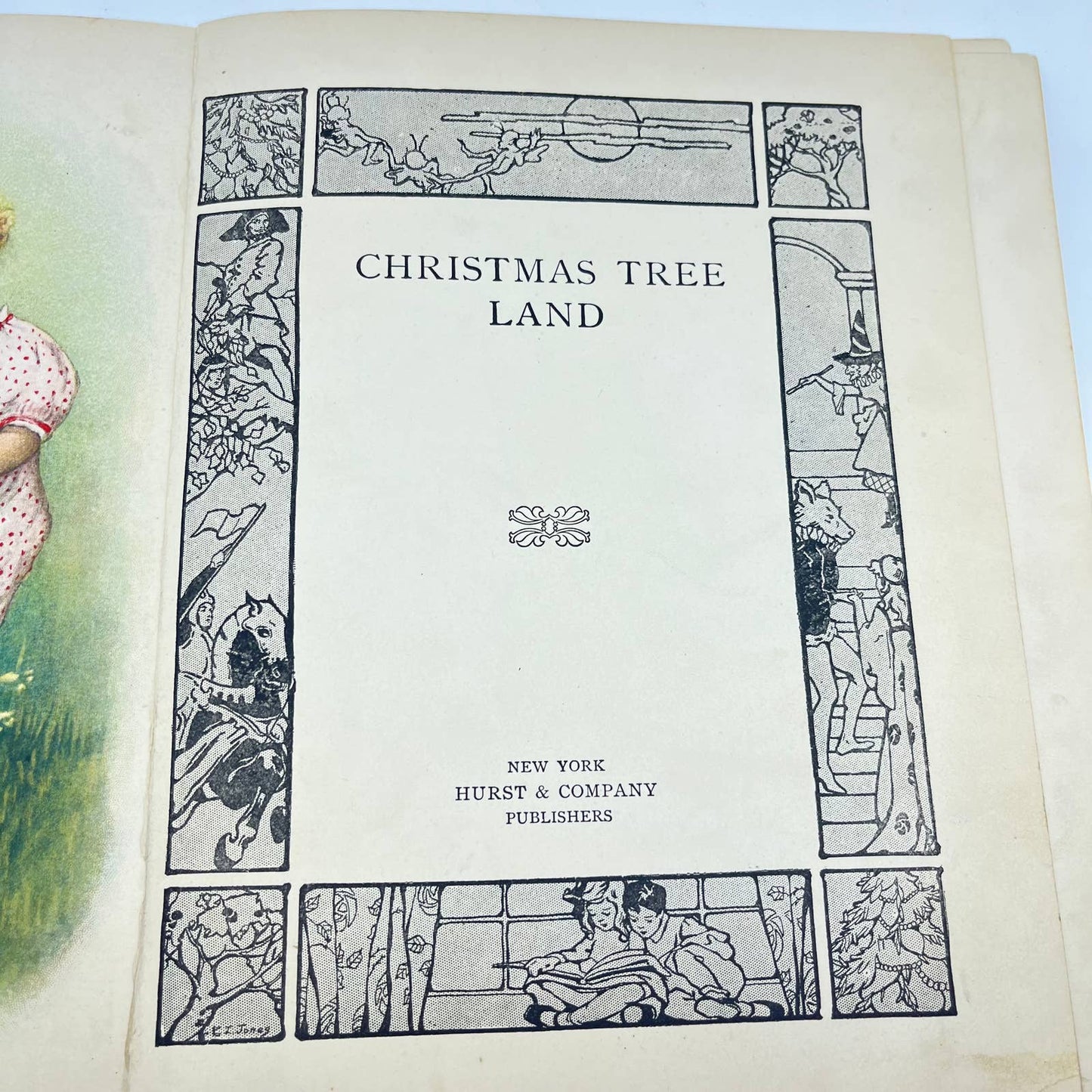 1912 Victorian Illustrated Children’s Book Christmas Tree Land Hurst & Co TF6