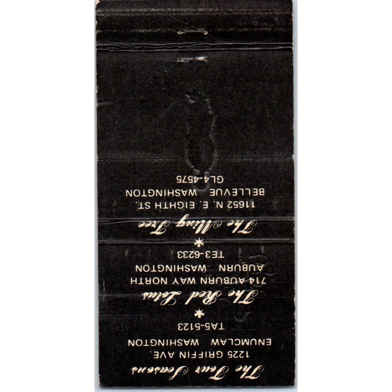 The Four Seasons Emperor Room Enumclaw Washington Advertising Matchbook SA1-M10