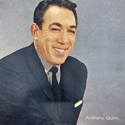 1962 ANTHONY QUINN Sunday New York News Coloroto Magazine Cover Only FL4