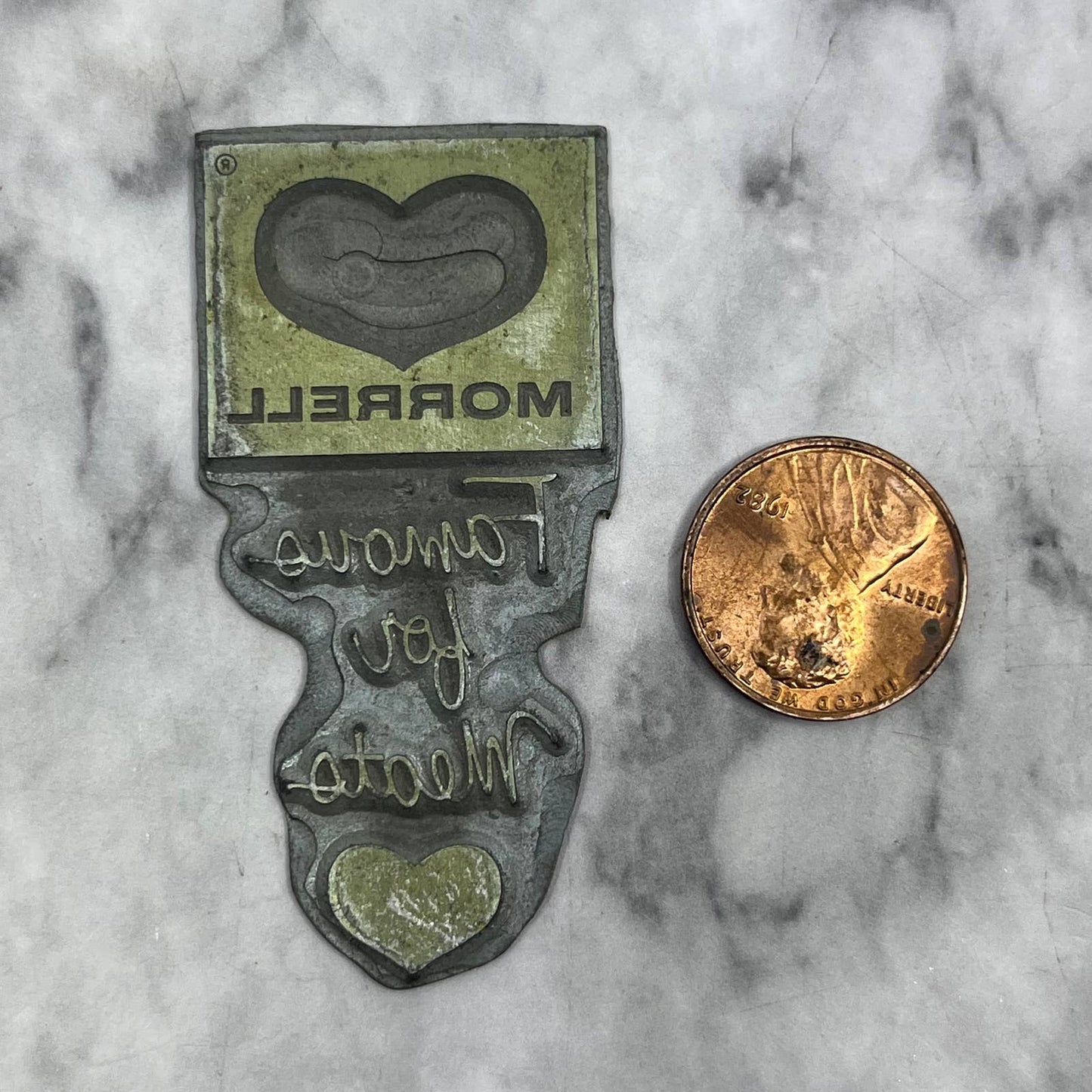 Vintage Printing Letterpress Printers Block Plate Morrell Famous for Meats TJ56