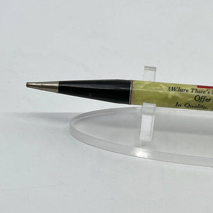 Vtg Mechanical Pencil Celluloid Marble Bishop's No Price Tag on Our Service SD7