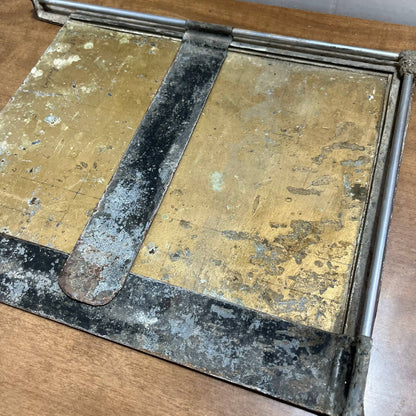 Vintage Primitive Homemade Photo Darkroom Enlarging Easel 8x10" Metal TI5