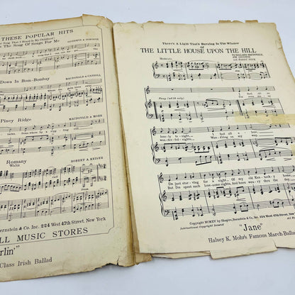 1915 Sheet Music The Little House Upon The Hill Ballard McDonald Shapiro M1