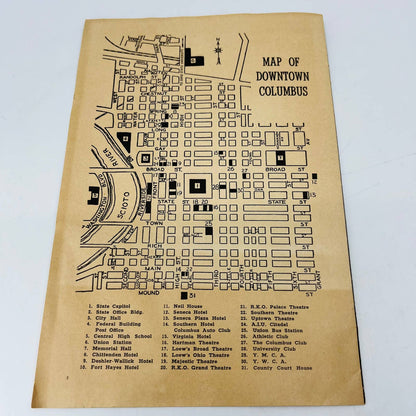 1945 This Week in Columbus Ohio Happenings Map Events Conventions C10