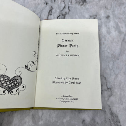 William I. Kaufman German Dinner Party (Int. Party Series) Hardcover H4-2