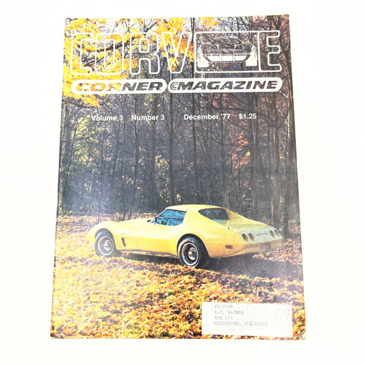 1977 Dec - Corvette Corner Magazine Disc Brakes on an Early Model Corvette TG1