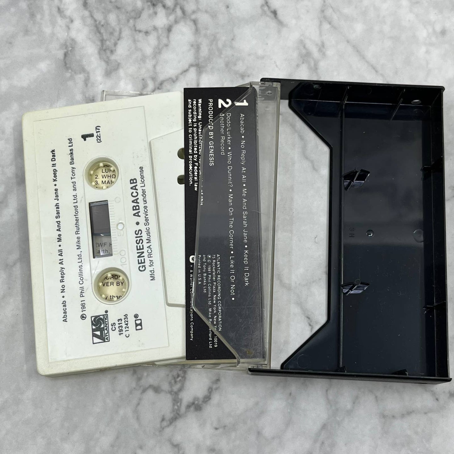 Genesis ABACAB Atlantic Records 1981 Cassette Tape TB5-10