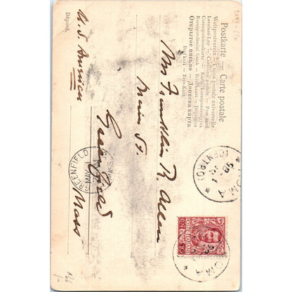 1905 Shepherd Boy Happy Easter Corsican Original Postcard TK1-P13