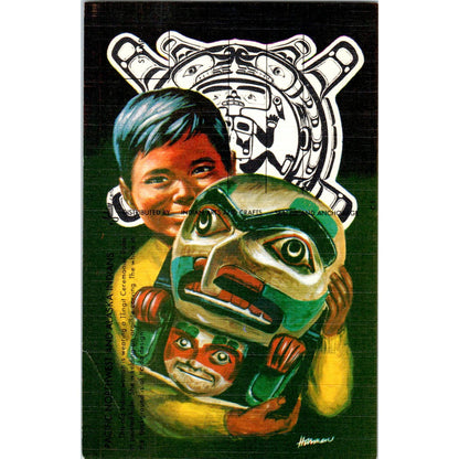 Pacific Northwest and Alaska Indians Kwakiutl Blank Back Postcard TK1-30