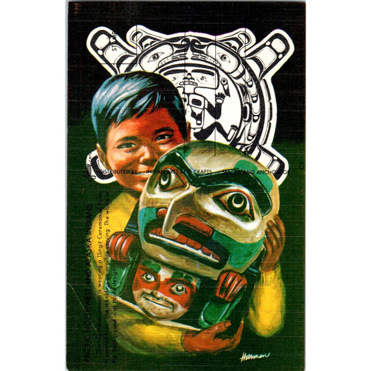 Pacific Northwest and Alaska Indians Kwakiutl Blank Back Postcard TK1-30