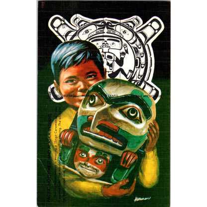 Pacific Northwest and Alaska Indians Kwakiutl Blank Back Postcard P2-6