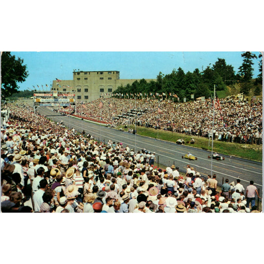 Akron Ohio All American Soap Box Derby View of Grounds Original Postcard P2-9