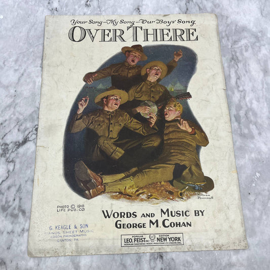 Over There George M. Cohan WWI 1917 Sheet Music TK2-SM3
