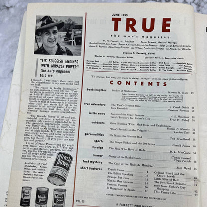 True Magazine June 1955 Father's Day Handguns Incredible Inca Treasures TJ3