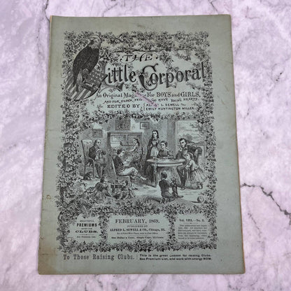 1869 Feb - The Little Corporal Original  Magazine For Boys And Girls TB5