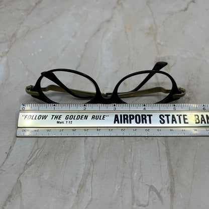 Vintage Ladies' Black and Gold Cat Eye Eyeglasses Frames TJ9G1-5