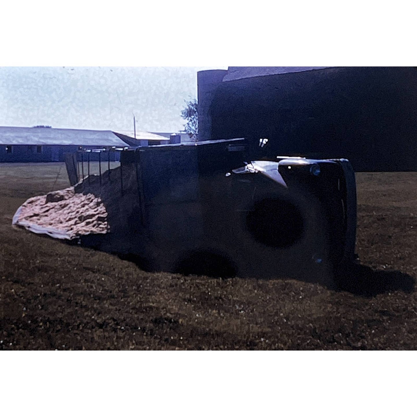1960s Original Color Slide Overturned Semi Truck Set of 4 2x2 TK2-S4-22