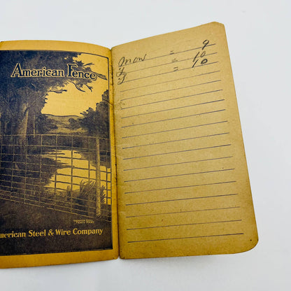 1913 American Fence Company Memorandum Pocket Notebook SC2