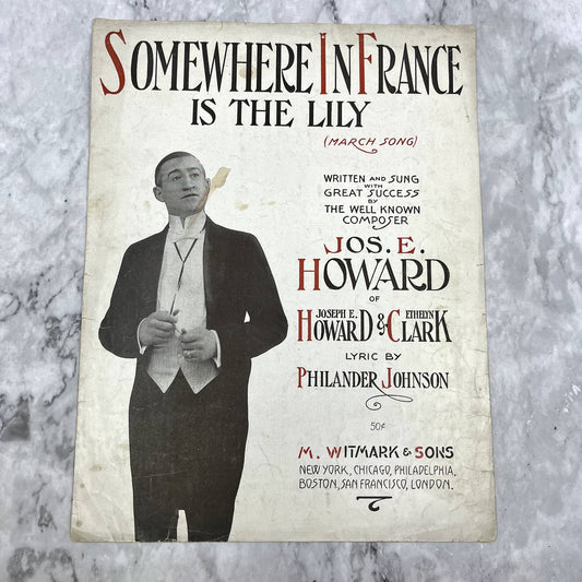 Somewhere in France is the Lily Jos. E. Howard 1917 Sheet Music TK2-SM