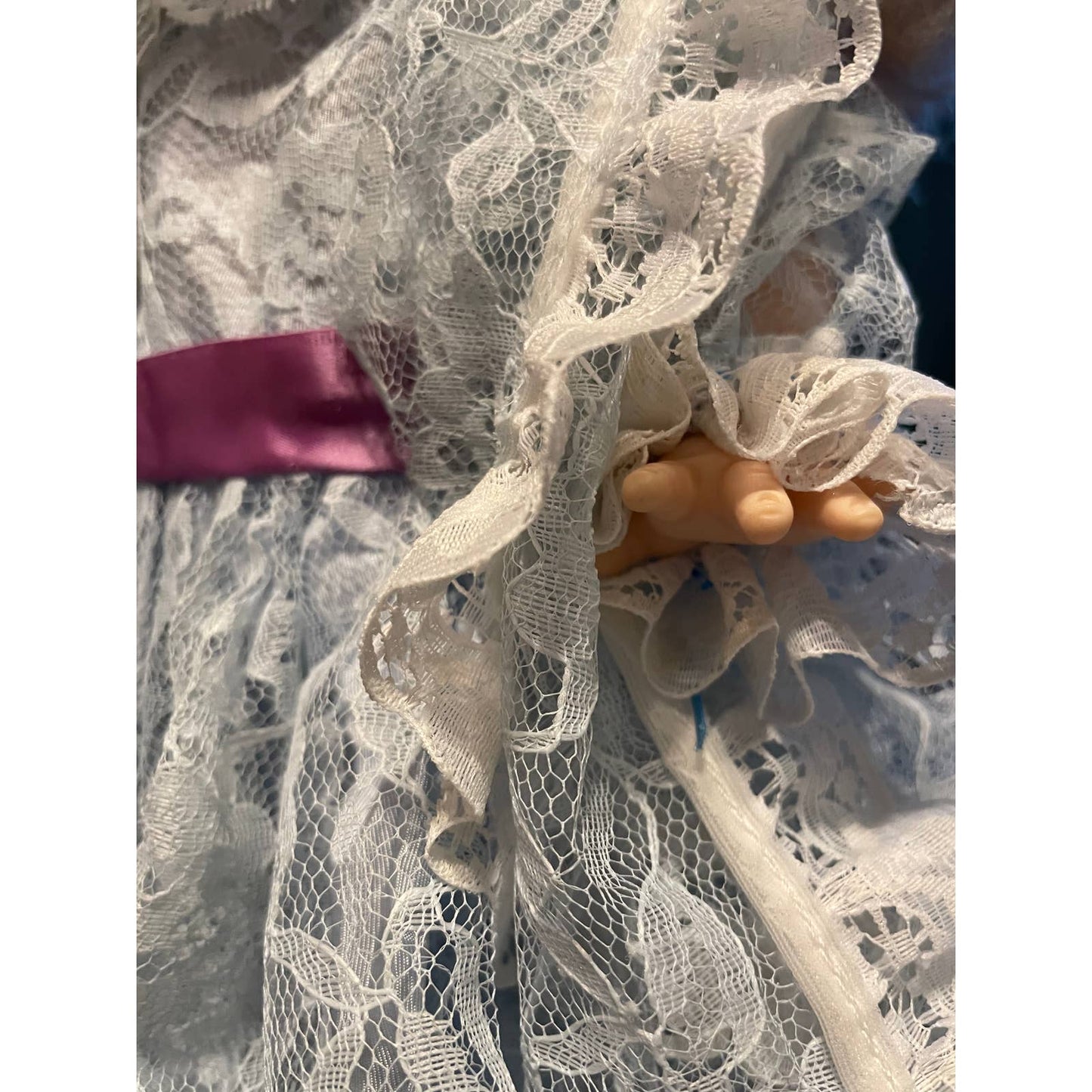 Vintage B. A. Doll Lamp Nightlight Boudoir Victorian Dress Bruce WI - WORKS