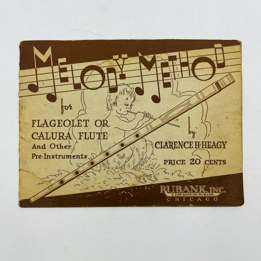 1939 Melody Method for Flageolet or Calura Flute and other Pre-Instruments TD9