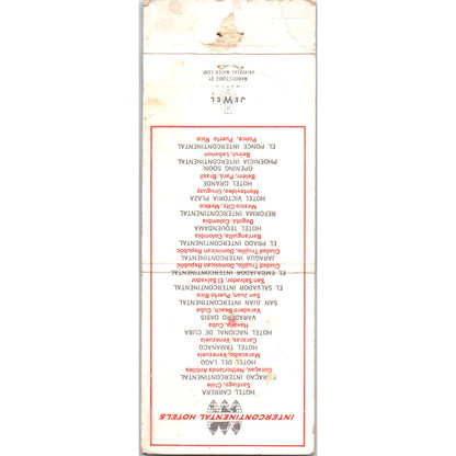 San Juan Intercontinental Hotel Puerto Rico Advertising Matchbook Cover MM9-7