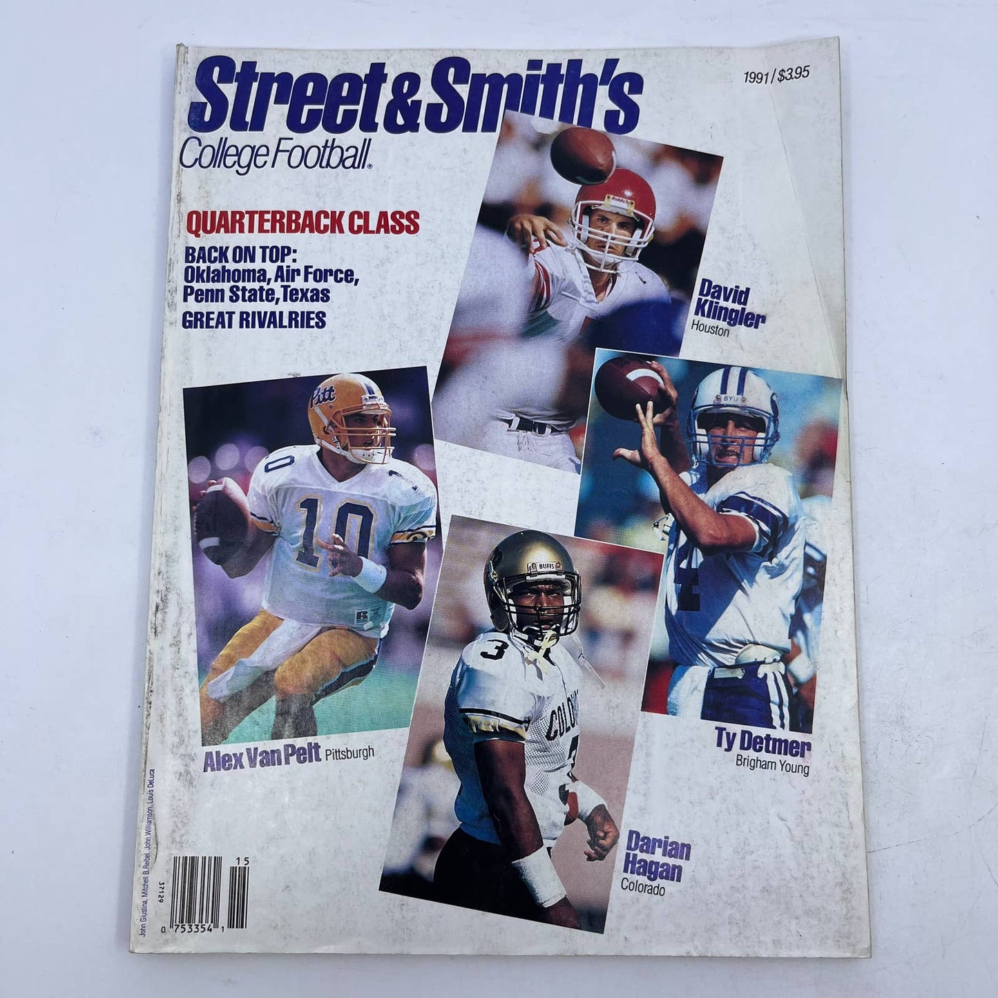 1991 Street & Smith’s College Football Yearbook Magazine Ty Detmer Van Pelt TH3