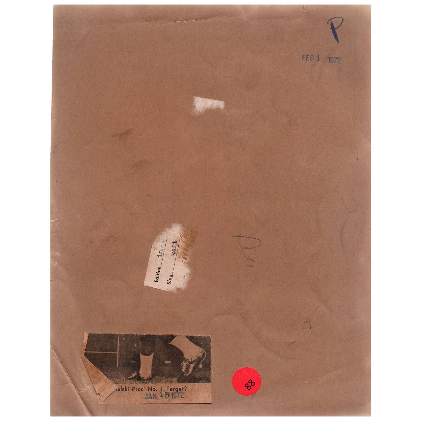 1971 Press Photo Football Notre Dame Defensive Lineman Walt Patulski 8x10" AD3