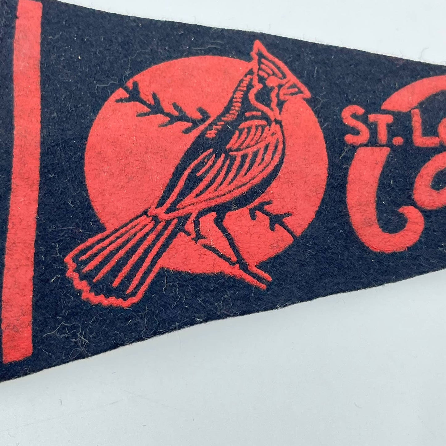 1940s St. Louis Cardinals Small Black Felt Pennant 9” TF5