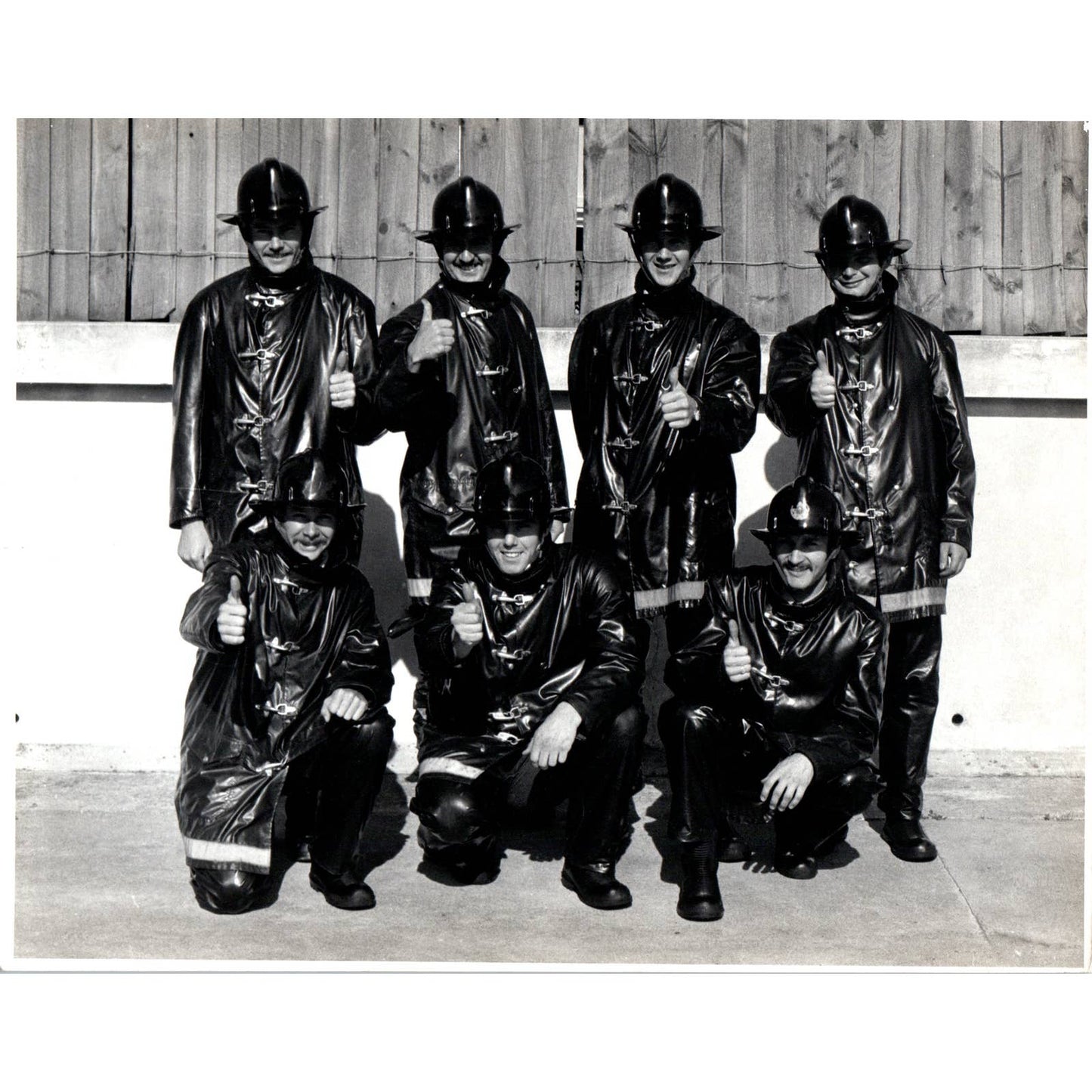 c1970 Original Photograph Group of Firefighters Firemen 8x10 AD6