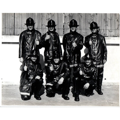 c1970 Original Photograph Group of Firefighters Firemen 8x10 AD6