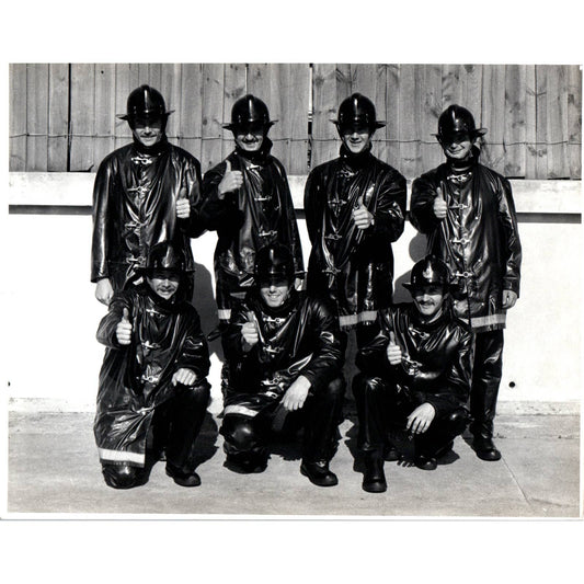 c1970 Original Photograph Group of Firefighters Firemen 8x10 AD6