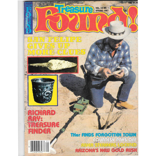 Treasure Found! Magazine 1987 Spring Metal Detecting Gold Diamonds M2