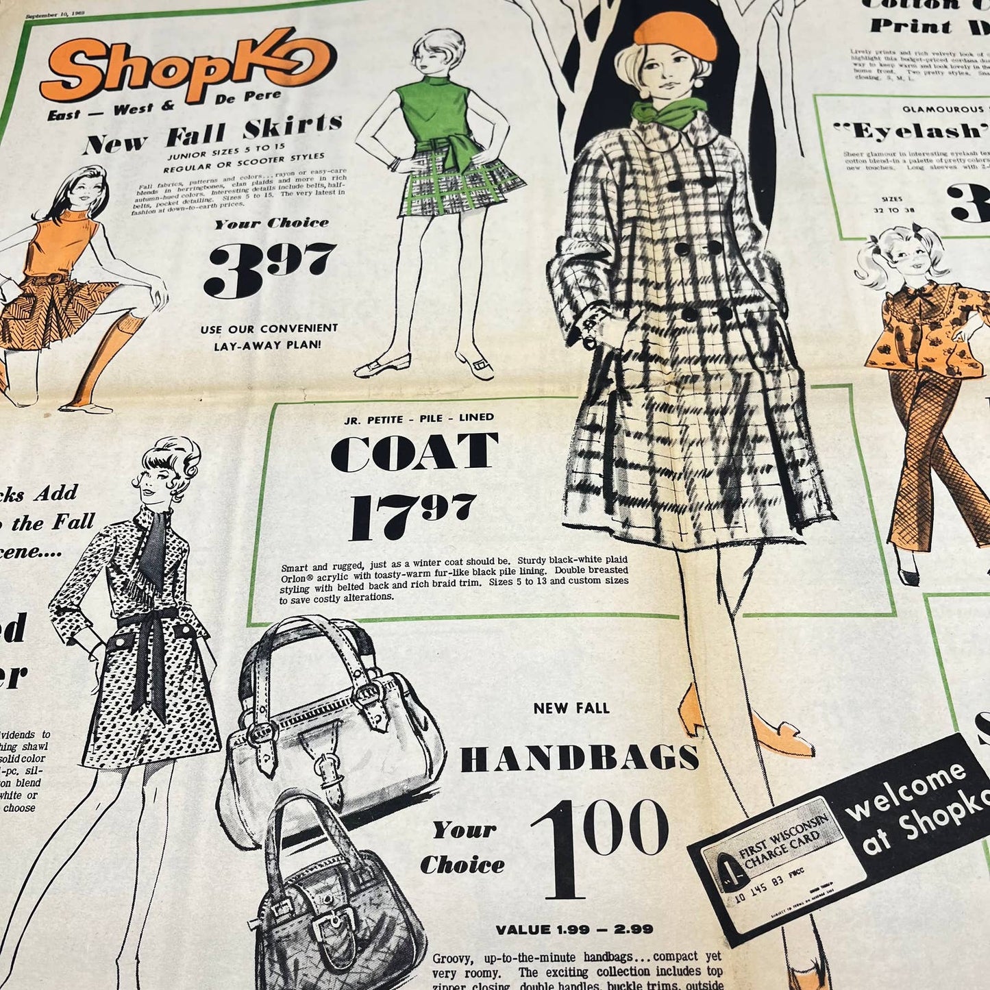 1969 Shopko Humpty Dumpty Fall Sale Newspaper Weekly Ad Marinette WI TF9