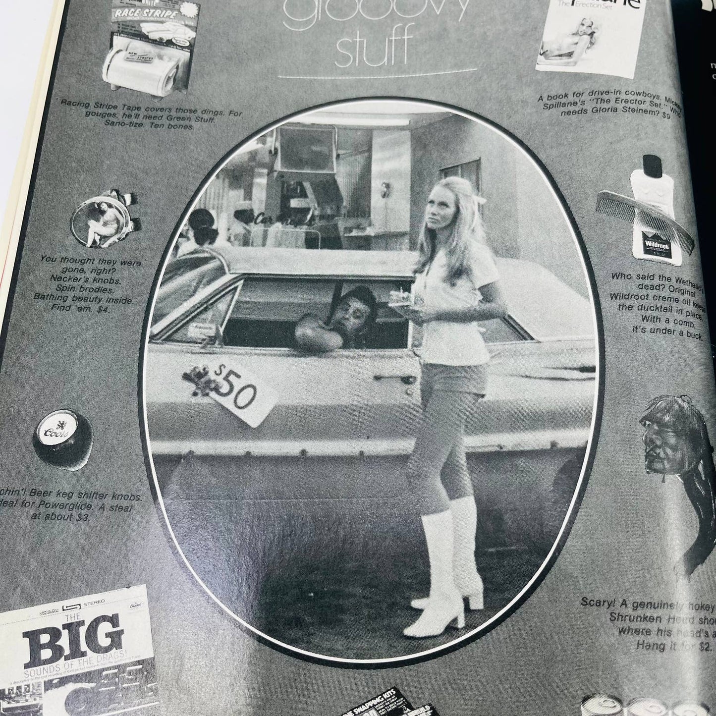 1972 “Our Infallible Gift Guide For Girls” Automotive Theme Mens Gifts BA1