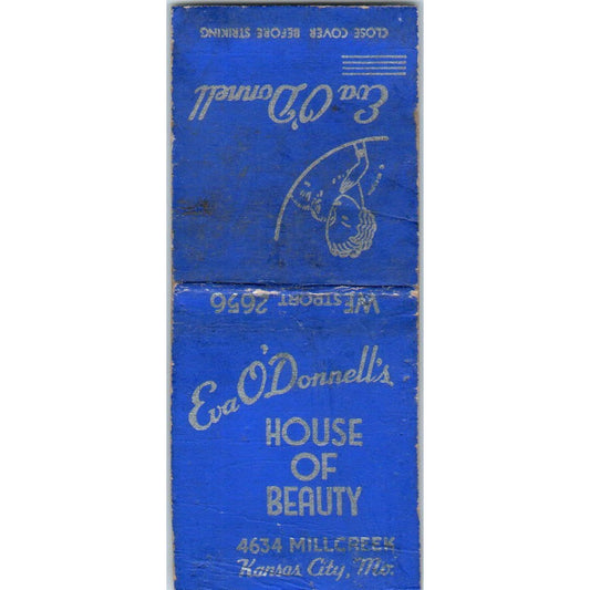 Eva O'Donnell's House of Beauty Kansas City MO Advertising Matchbook SA9-M3