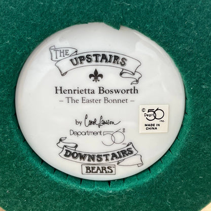 DEPT 56 UPSTAIRS DOWNSTAIRS BEARS Henrietta Bosworth The Easter Bonnet TA2