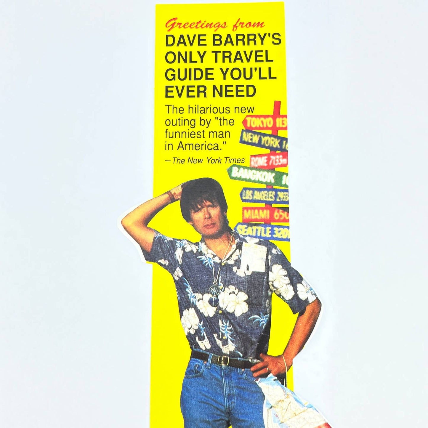 Vintage Dave Barry’s Only Travel Guide You’ll Ever Need Bookmark AB8