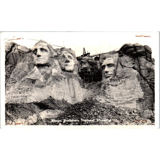 Incomplete Mt. Rushmore South Dakota 1939 Original Postcard TK1-27