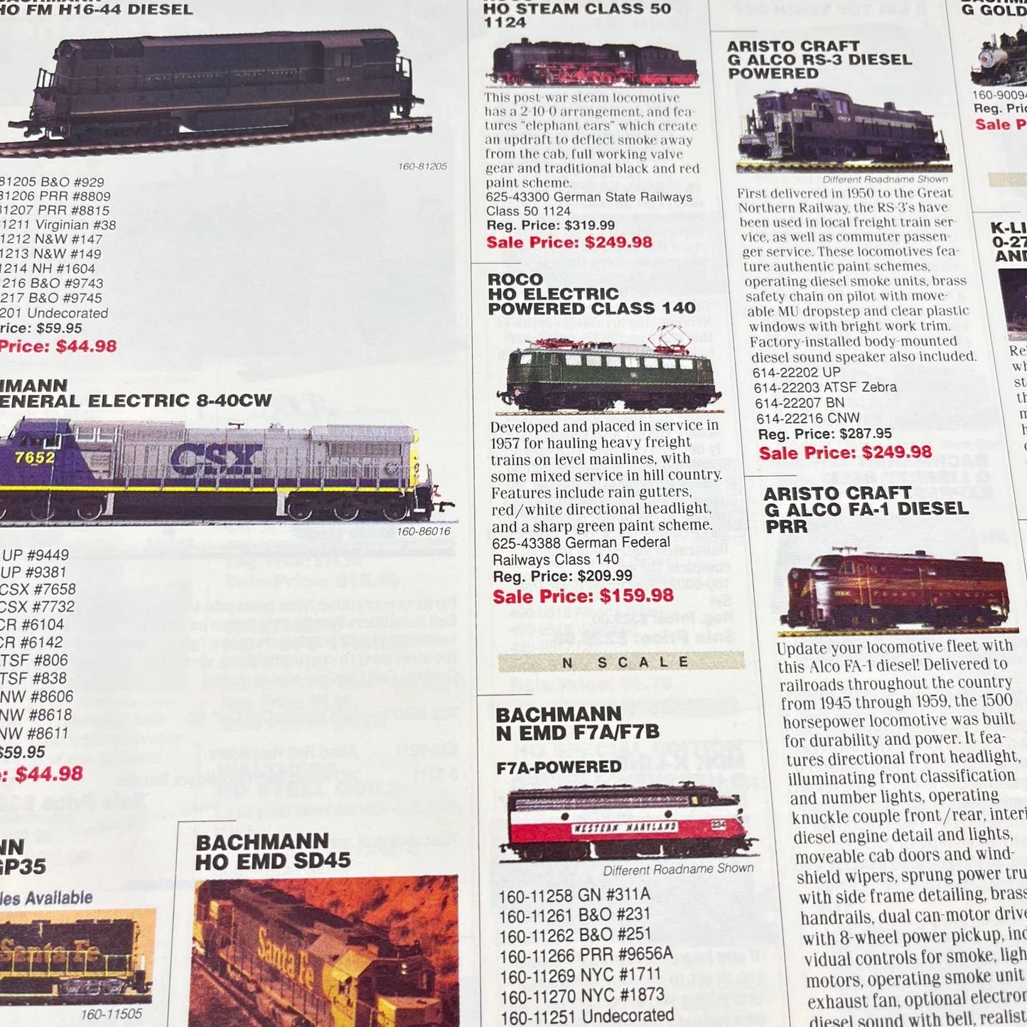 1997 Summer Sale for Model Railroaders Catalog TC6